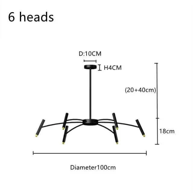 Modern Living Room Led Ceiling Chandelier Metal Black Gold G9 for Bedroom Home Decor Pendant Lamps Lighting Lusters Luminaires