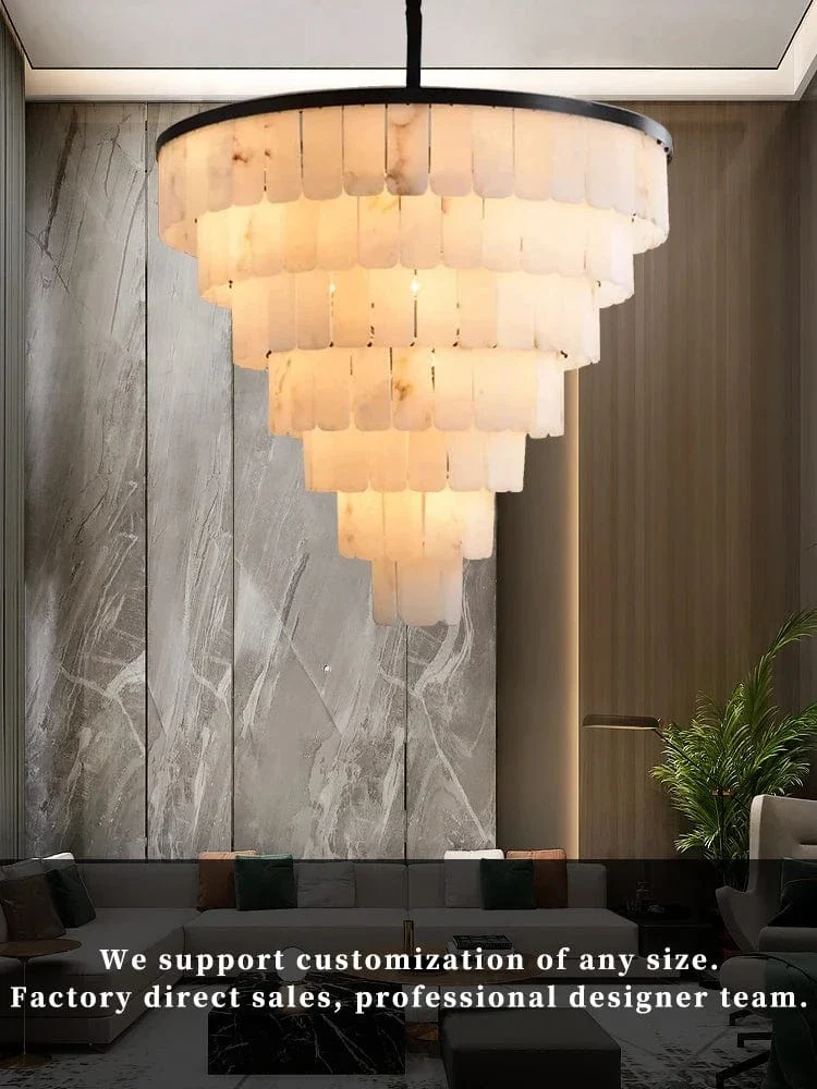 Marble Chandelier Duplex Loft Chandelier Lighting Living Room Pendant Light Minimalist Modern Bedroom Dining Room Hanging Lamp