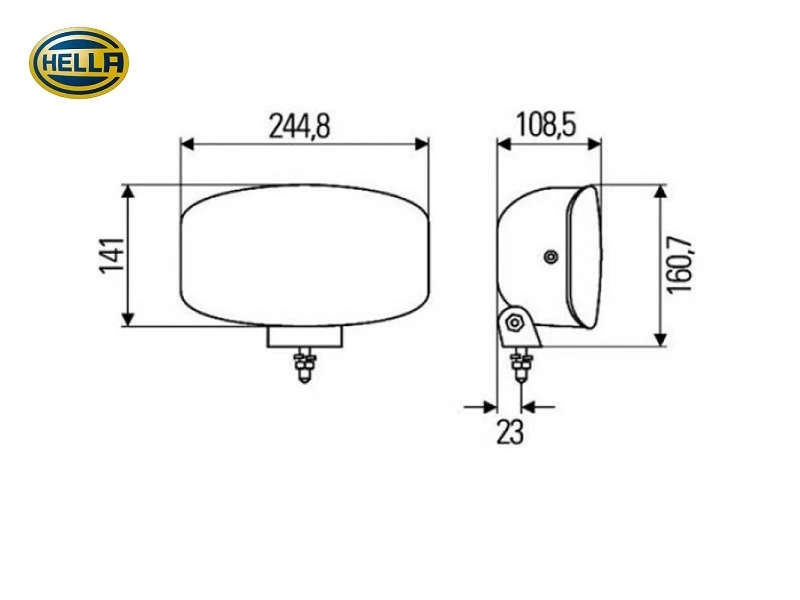 Phare Hella Jumbo 320 FF avec feu de stationnement