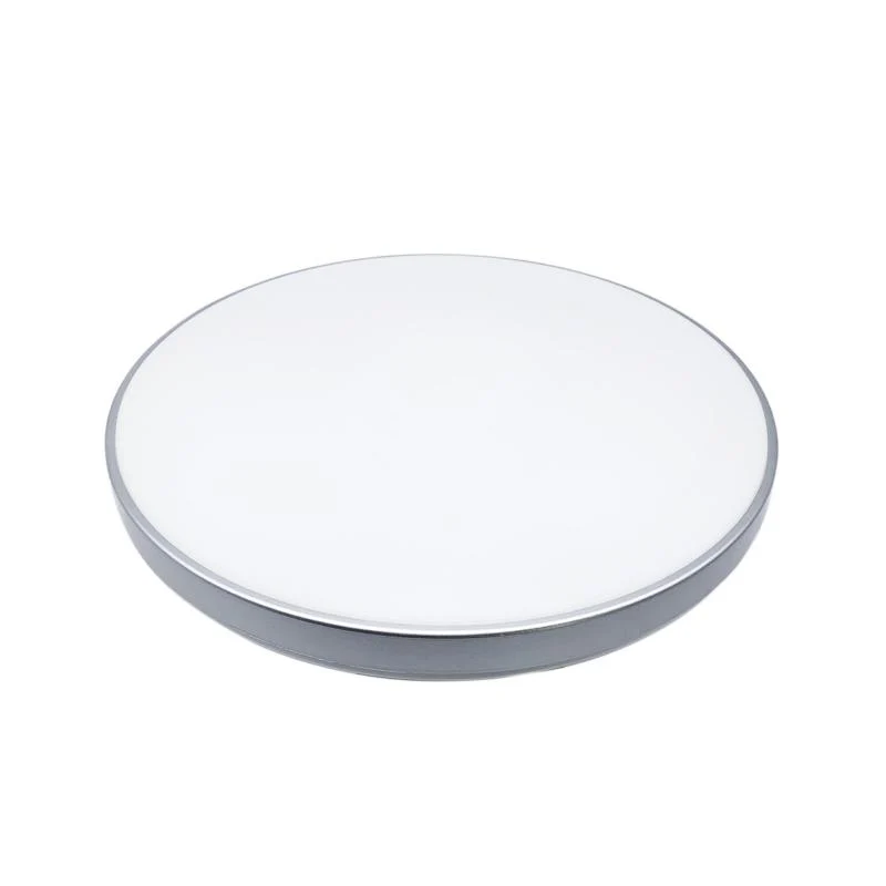 Plafonnier LED Rond 40W 220V Contour Argenté