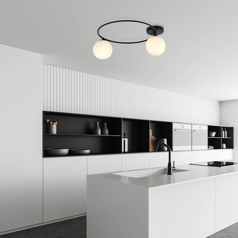 Luminaire Plafond Boules Blanches
