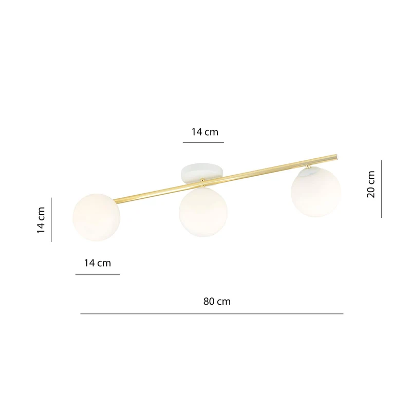 Plafonnier Laiton Et Verre