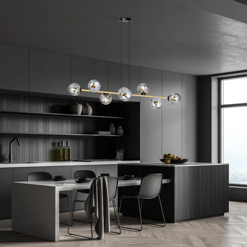 Suspension Boule Verre Et Laiton
