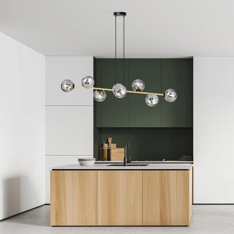 Suspension Boule Verre Et Laiton