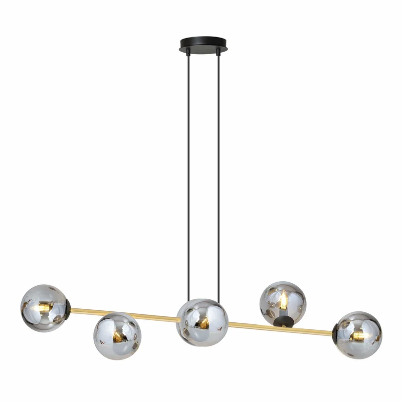 Suspension Boule Verre Et Acier