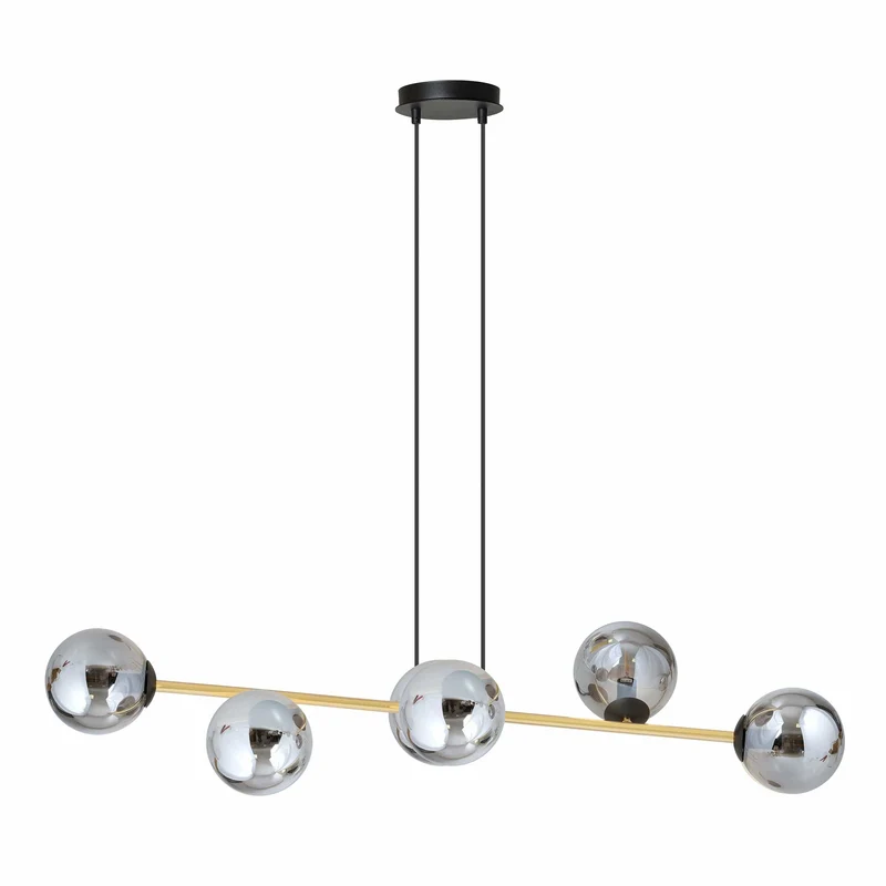 Suspension Boule Verre Et Acier
