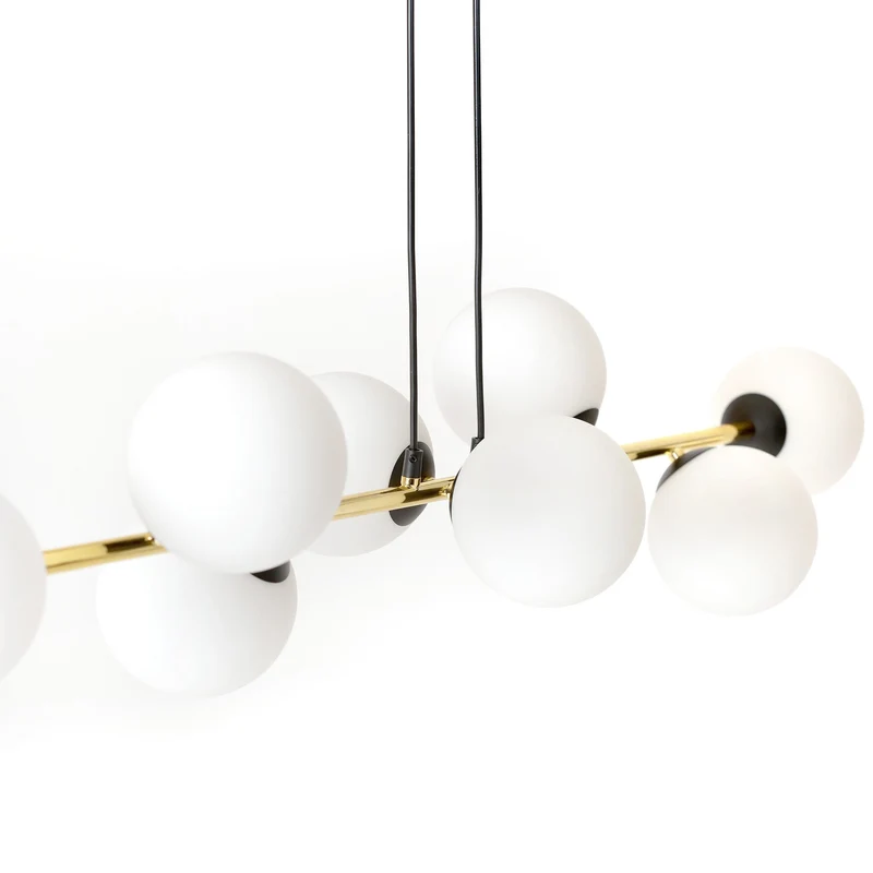 Suspension Boule Verre Laiton
