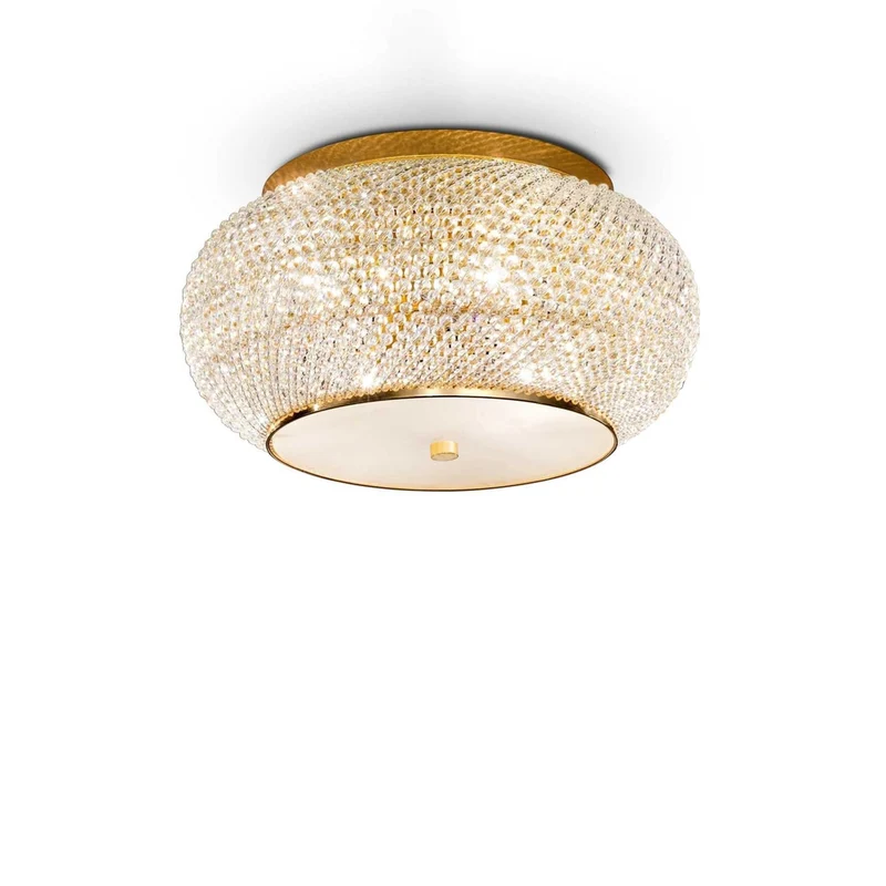 Plafonnier Doré Verre
