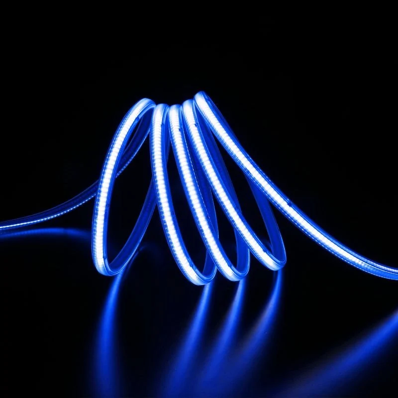 Ruban LED COB AC 296 LED/m 220V 10W/m IP65 - Bleu (vendu sur mesure au mètre)