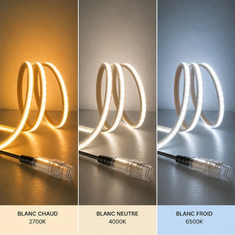 Ruban LED COB 25M AC 296 LED/m 220V 10W/m IP65