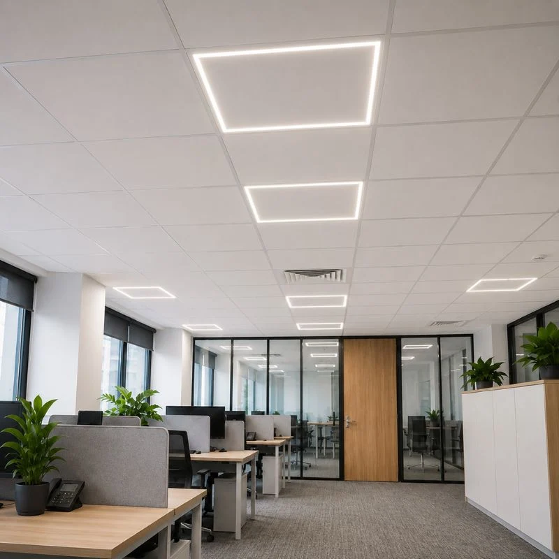 Dalle LED Cadre Lumineux CCT 60x60 40W - 3000K/4200K/6400K - Pack de 10