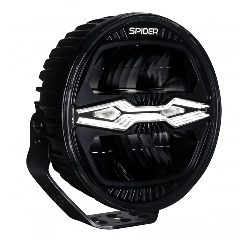 Projecteur rond X-Spider Ninja avec feux de jour blancs et stroboscope / 9"