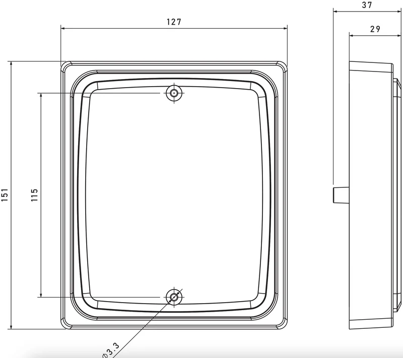 Cadres de montage pour lampes de bloc Fristom FT-323 et 324