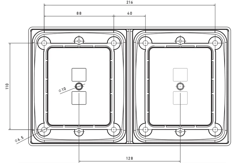 Cadres de montage pour lampes de bloc Fristom FT-323 et 324