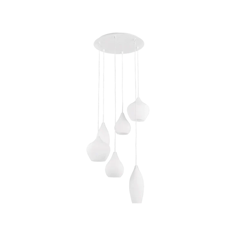 Suspension SOFT SP6 blanche verres soufflés