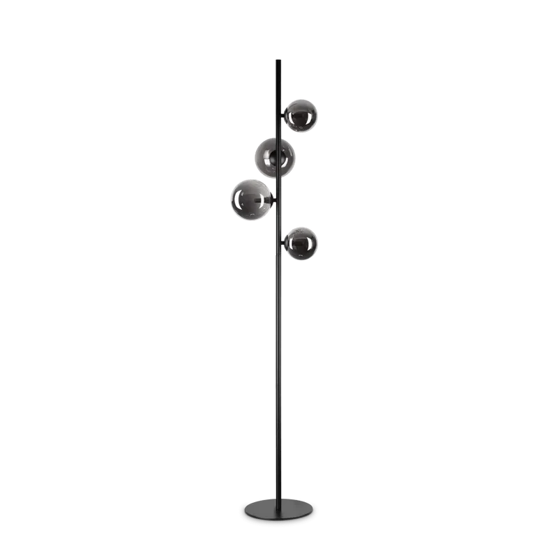 Lampadaire PERLAGE PT4 noir diffuseurs fumé
