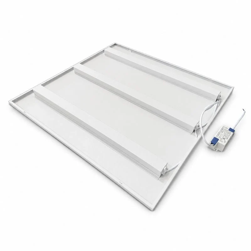 Panneau LED Grille 3 Lignes 60x60 40W Blanc - Pack de 2