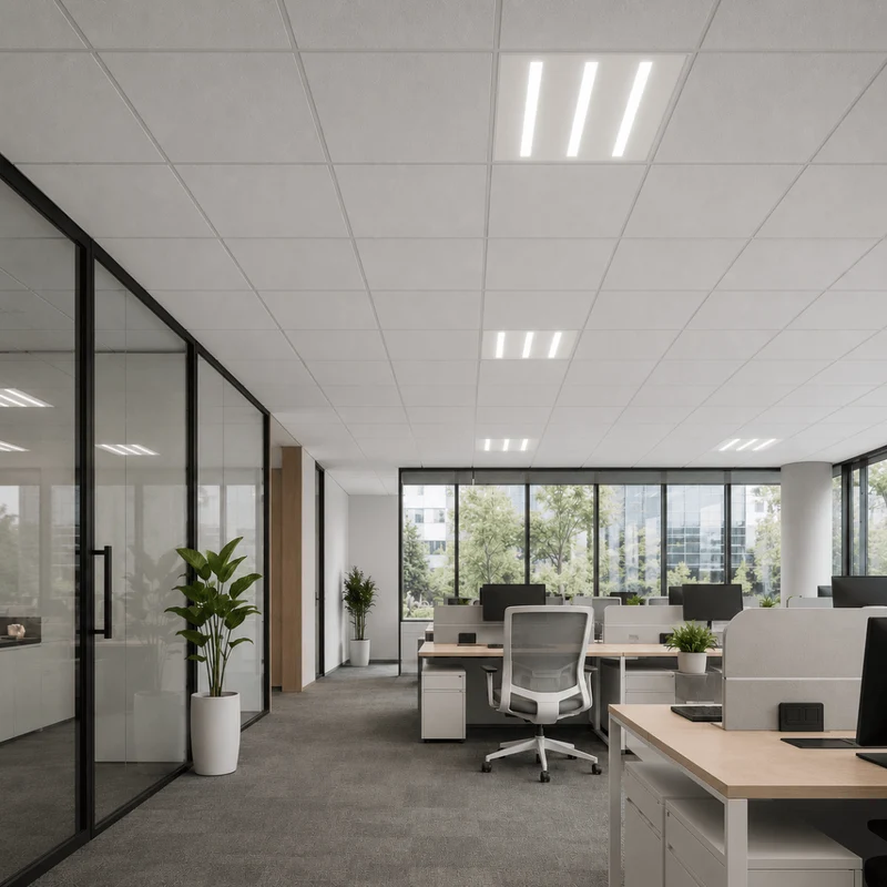 Panneau LED Grille 3 Lignes 60x60 40W Blanc - Pack de 2