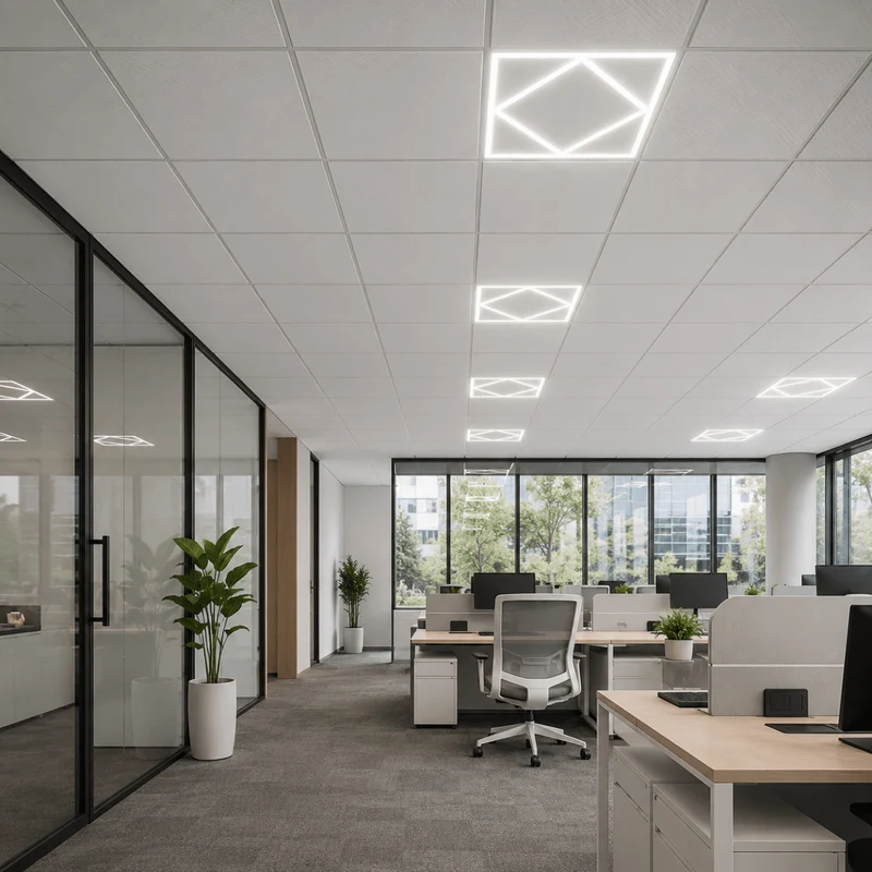 Panneau LED Cadre Forme Diamant 60x60 64W - Pack de 6