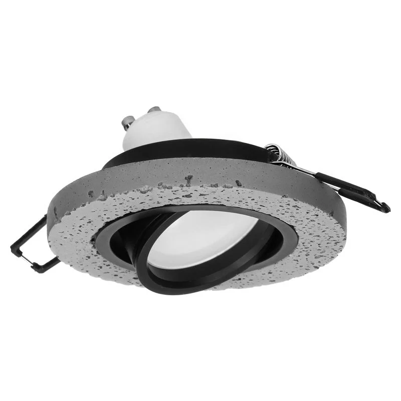 Support Spot GU10/MR16 Encastrable Rond Orientable Béton