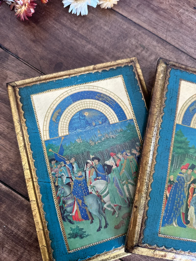 Impressions sur icône en bois dorée italiennes