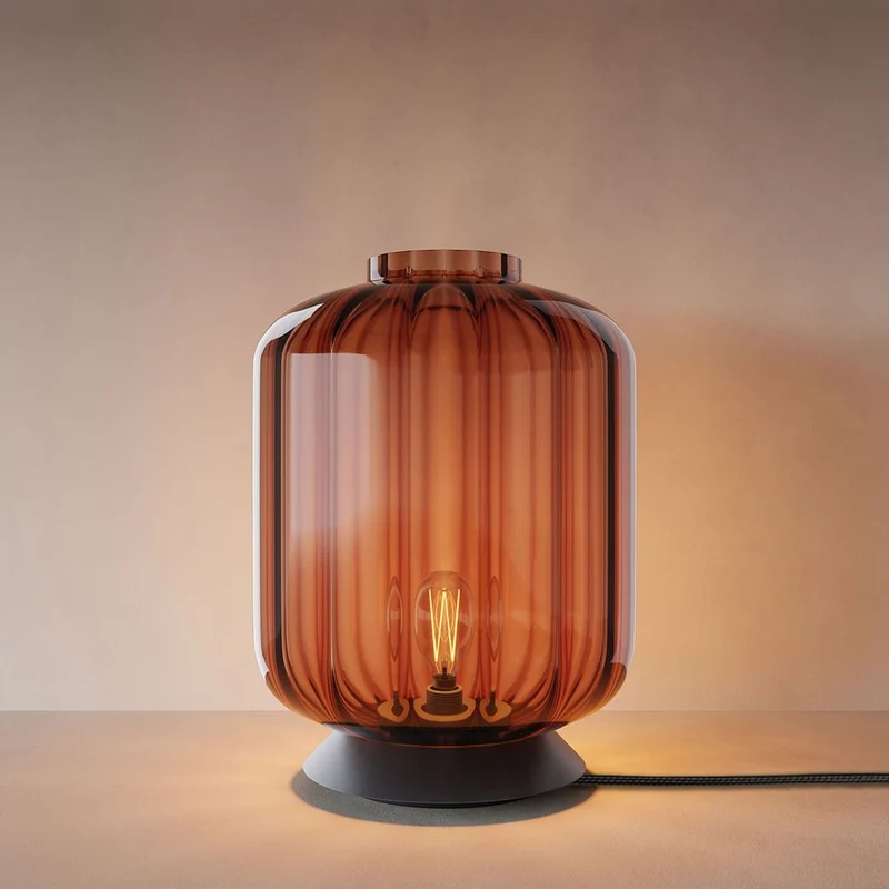 s.luce Velo Glas-Tischleuchte mit Schalter