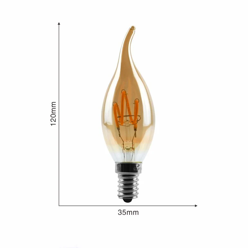 Ampoule LED C35L Filament Culot E14 (Ambrée)