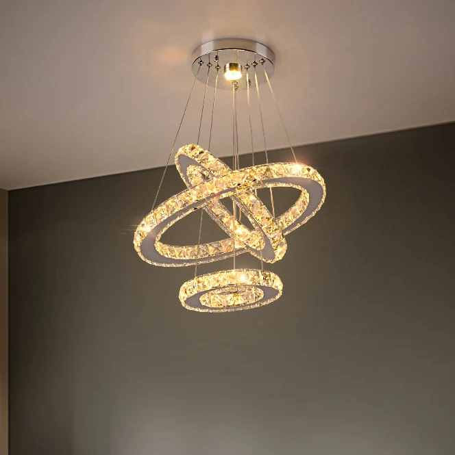 Lustre Anneaux de Cristal Lucido