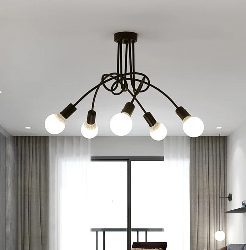 Lustre Moderne Design Noir Braccio