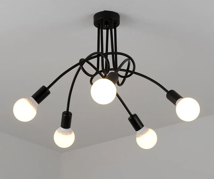 Lustre Moderne Design Noir Braccio
