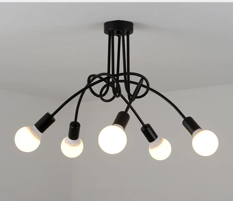 Lustre Moderne Design Noir Braccio