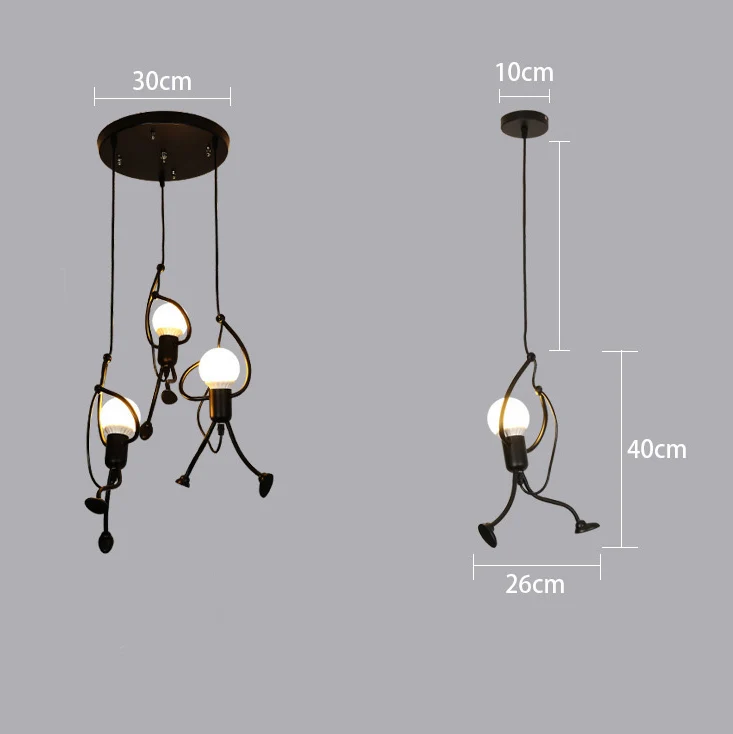 Lustre Noir Fer Forgé Uomo