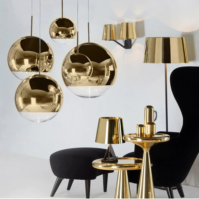 Lustre Boule Dorée Splendido