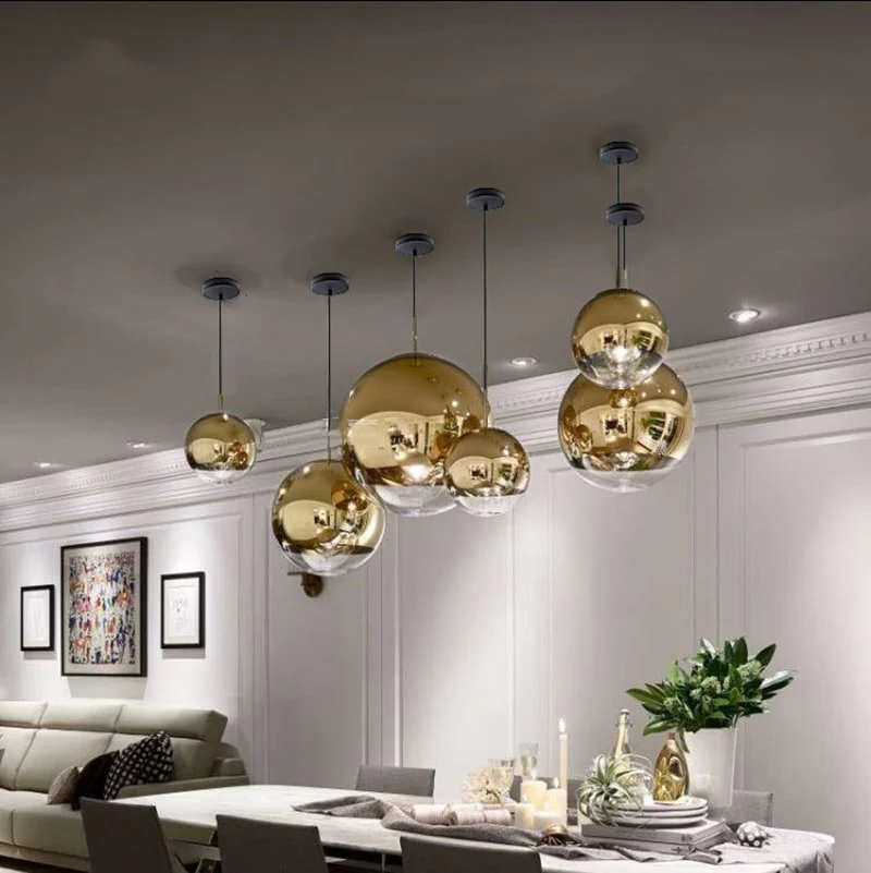 Lustre Boule Dorée Splendido
