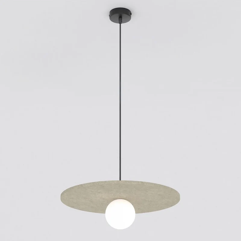 Suspension feutre rond design boho artisanal