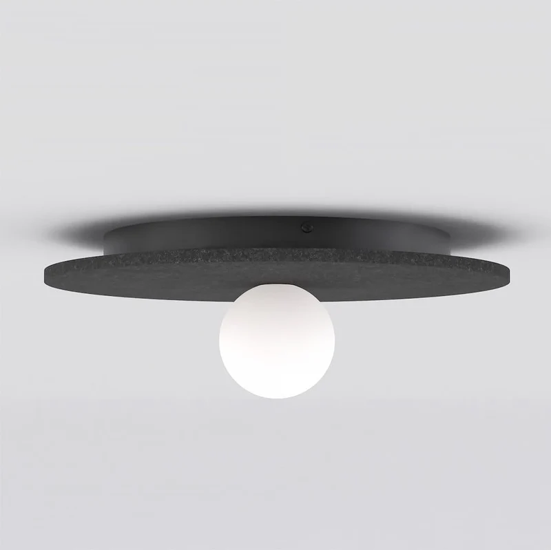 Suspension feutre rond design boho artisanal