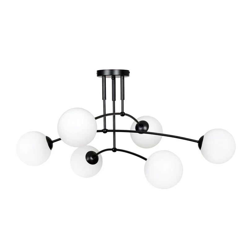 Lustre double plateau verre style contemporain