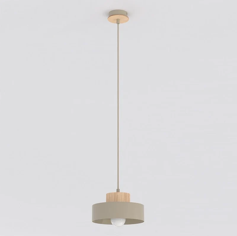 Suspension bois teinté verre style scandinave