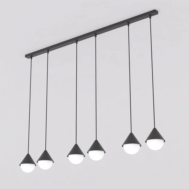 Suspension tube verre soufflé design épuré