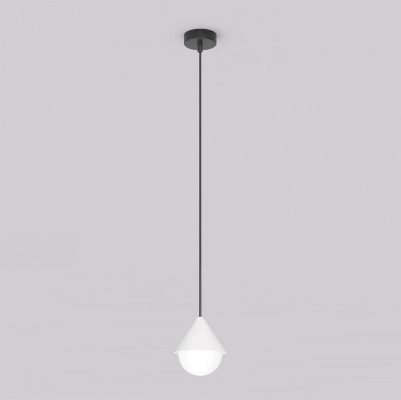 Suspension tube verre soufflé design épuré