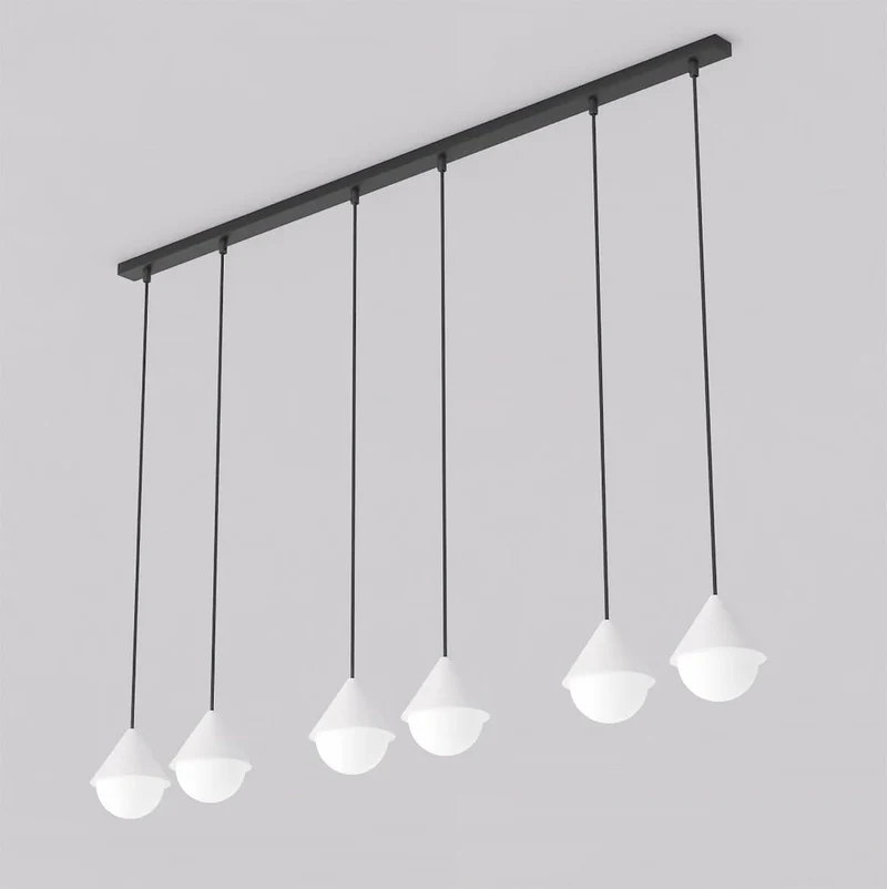 Suspension tube verre soufflé design épuré