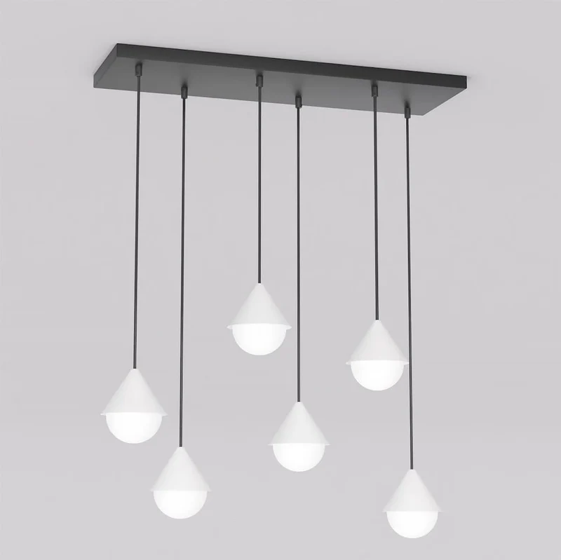 Suspension tube verre soufflé design épuré