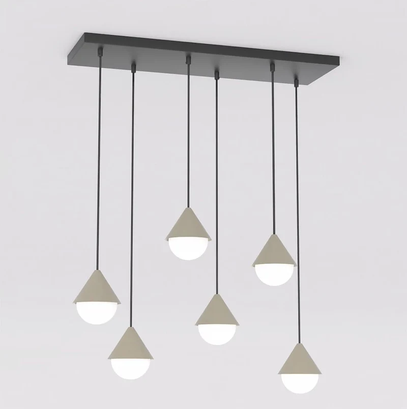 Suspension tube verre soufflé design épuré