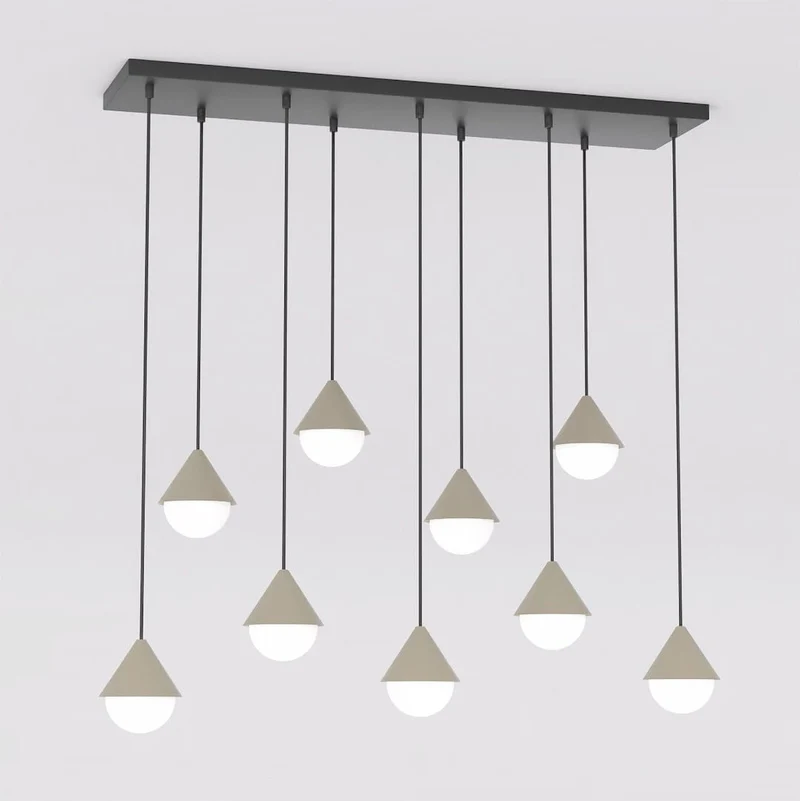 Suspension tube verre soufflé design épuré