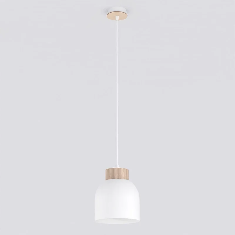 Suspension bois et métal style scandinave naturel