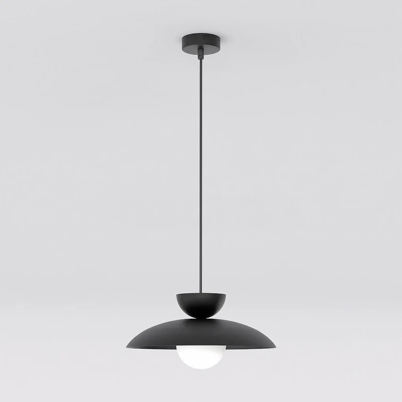 Suspension globe verre dépoli style moderne