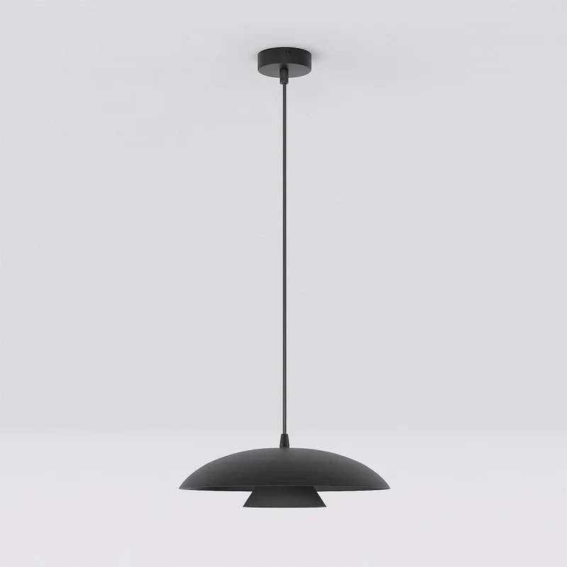 Suspension Cuisine - Cylindre acier finition mate scandinave