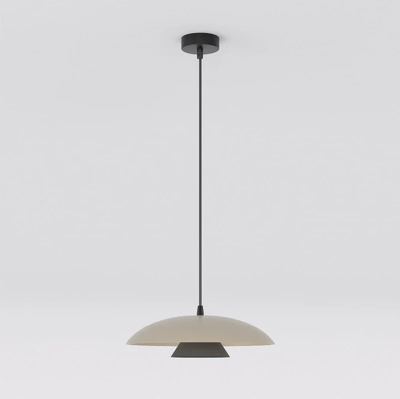 Suspension Cuisine - Cylindre acier finition mate scandinave