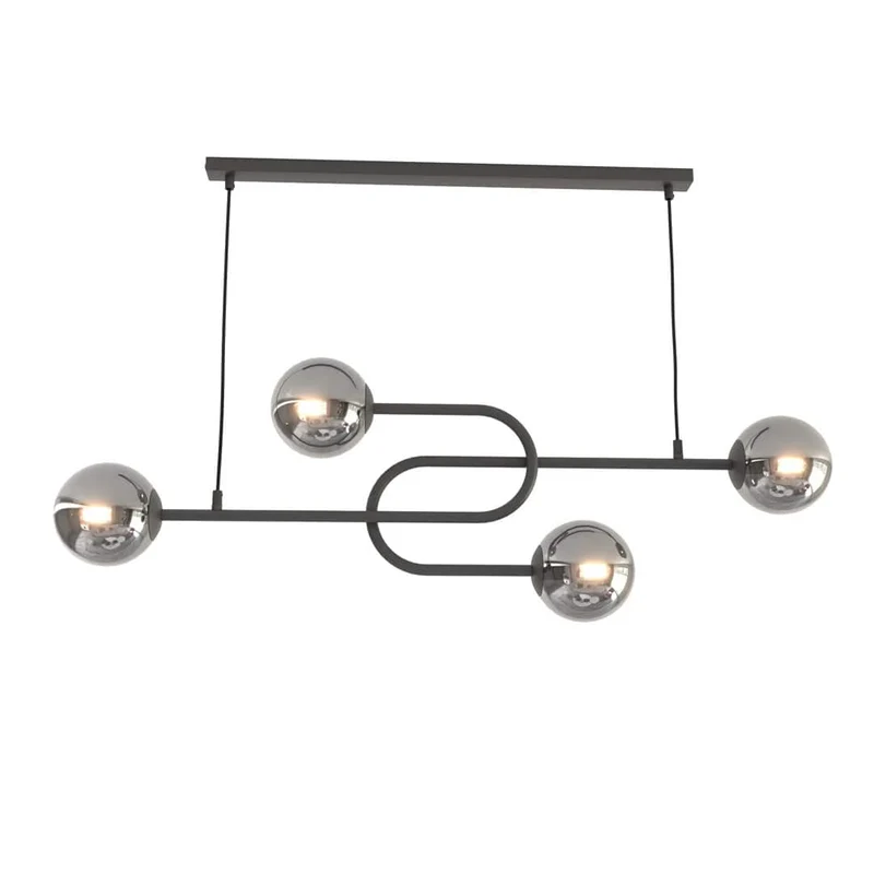 Suspension duo sphères verre style glamour