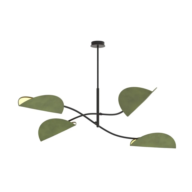 Lustre abat-jour tissu glamour grand format